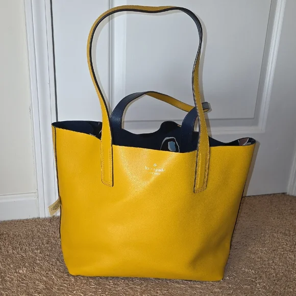 Kate Spade Navy and Pink Floral Tote - Picture 3 of 6